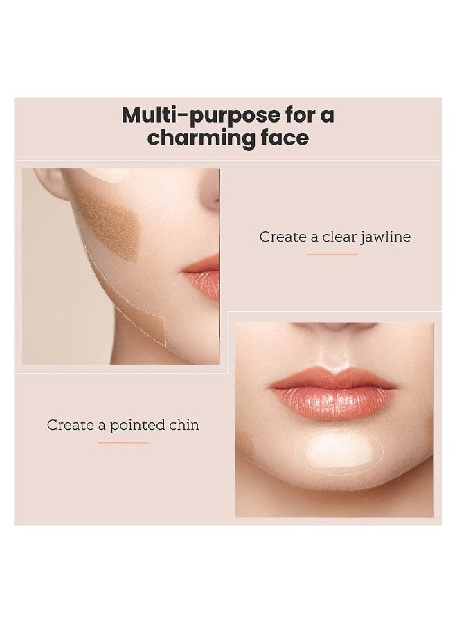 2 PCS Contour Highlighter Stick with Brush - Waterproof Bronzer Pen for Face Brightening, Longwear Highlighting Shades Pencil (03 & 04) for Perfect Highlighting and Shaping. - Image 3