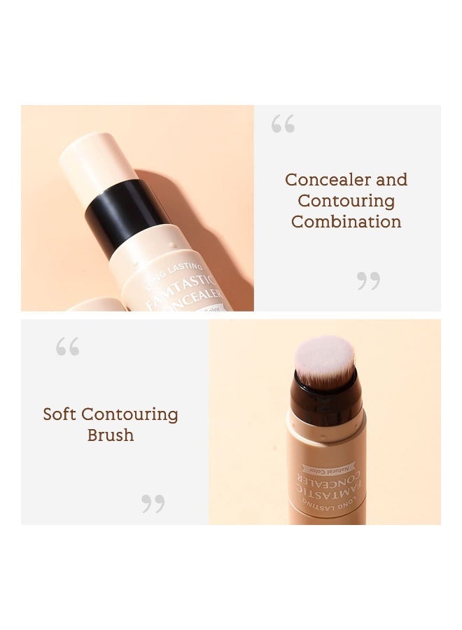 2 PCS Contour Highlighter Stick with Brush - Waterproof Bronzer Pen for Face Brightening, Longwear Highlighting Shades Pencil (03 & 04) for Perfect Highlighting and Shaping. - Image 4