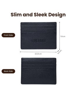 Lukadah Lukadah Luxuriant Handcrafted Genuine Full Grain Animal Hide Real Leather Cash & Cards Holder (Black)  - Image 3