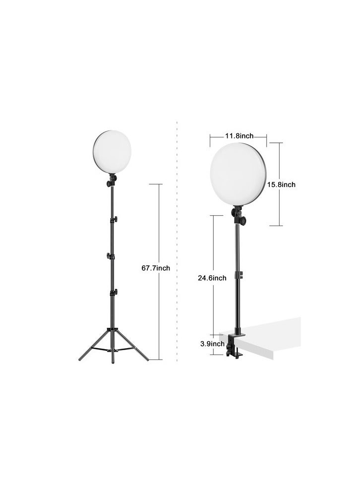 GVM YR200D-SET4 12" Bi-Color Soft LED Video Light Kit with 2 Stands – 3200K–5600K, CRI 97+, Dimmable Studio Lighting Panel - Image 5
