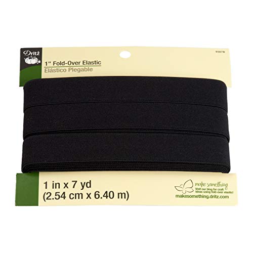Dritz Fold-Over Elastic 1'X7yd-Black - Image 2