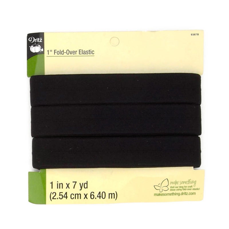 Dritz Fold-Over Elastic 1'X7yd-Black - Image 5