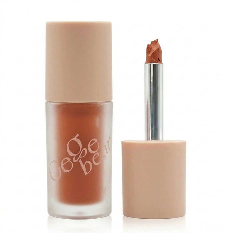 Gege bear Soft Fog Smooth Multi-Use Lipstick Cream 3g 3-in-1 Lip Tint Blush Eyeshadow Long Lasting Non-Drying Makeup for Women 04 Haruno rose - Image 1