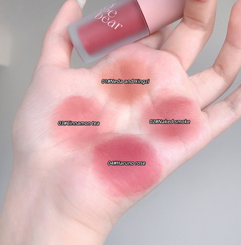 Gege bear Soft Fog Smooth Multi-Use Lipstick Cream 3g 3-in-1 Lip Tint Blush Eyeshadow Long Lasting Non-Drying Makeup for Women 04 Haruno rose - Image 4