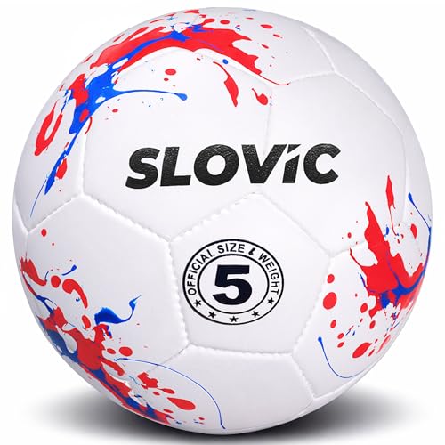 SLOVIC Professional Football for Kids [Size-5] | Hard Ground Foot-Ball | Ideal for Grass Ground & Artificial Turf | Training Foot Ball | Soccer Ball | Street Football for Men & Women | Gift for Boys - Image 1