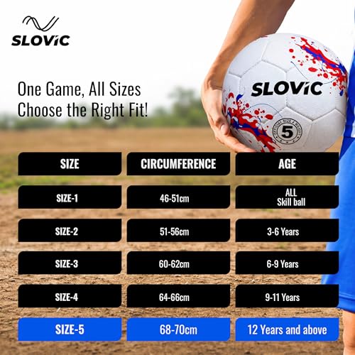 SLOVIC Professional Football for Kids [Size-5] | Hard Ground Foot-Ball | Ideal for Grass Ground & Artificial Turf | Training Foot Ball | Soccer Ball | Street Football for Men & Women | Gift for Boys - Image 5