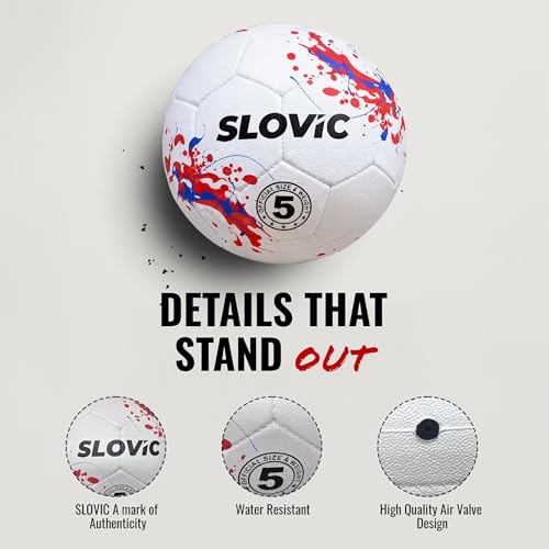 SLOVIC Professional Football for Kids [Size-5] | Hard Ground Foot-Ball | Ideal for Grass Ground & Artificial Turf | Training Foot Ball | Soccer Ball | Street Football for Men & Women | Gift for Boys - Image 4