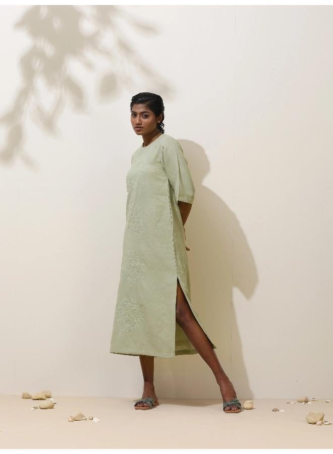 trueBrowns Embroidered Linen Dress - Image 3
