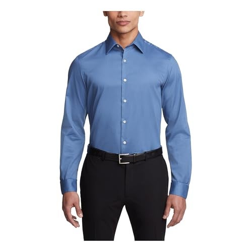 slim fit dress slacks Van Heusen Slim Fit FLEX Stretch Stain Shield Wrinkle Free Texture Dress  Shirt in White
