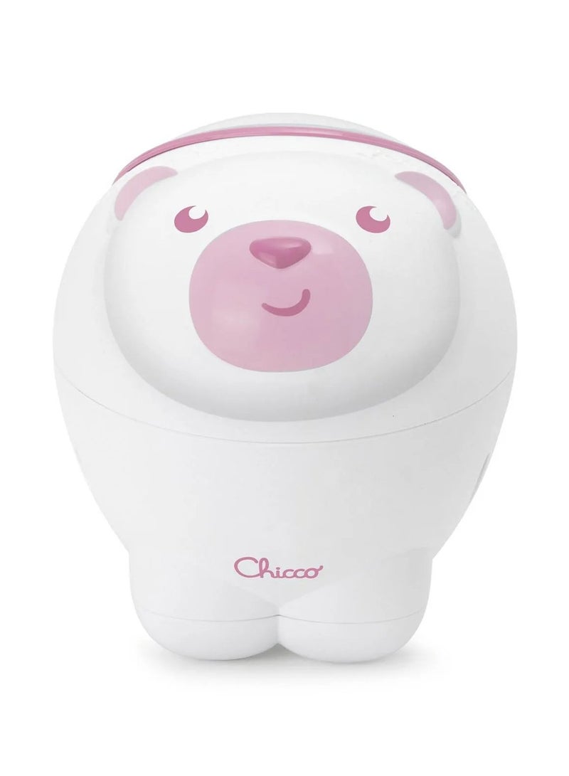 Chicco Polar Bear Projector Light - Pink , 0M , Northern Lights Effect, 30 Min Classical Music/Nature Sounds, 2 Levels - Image 1