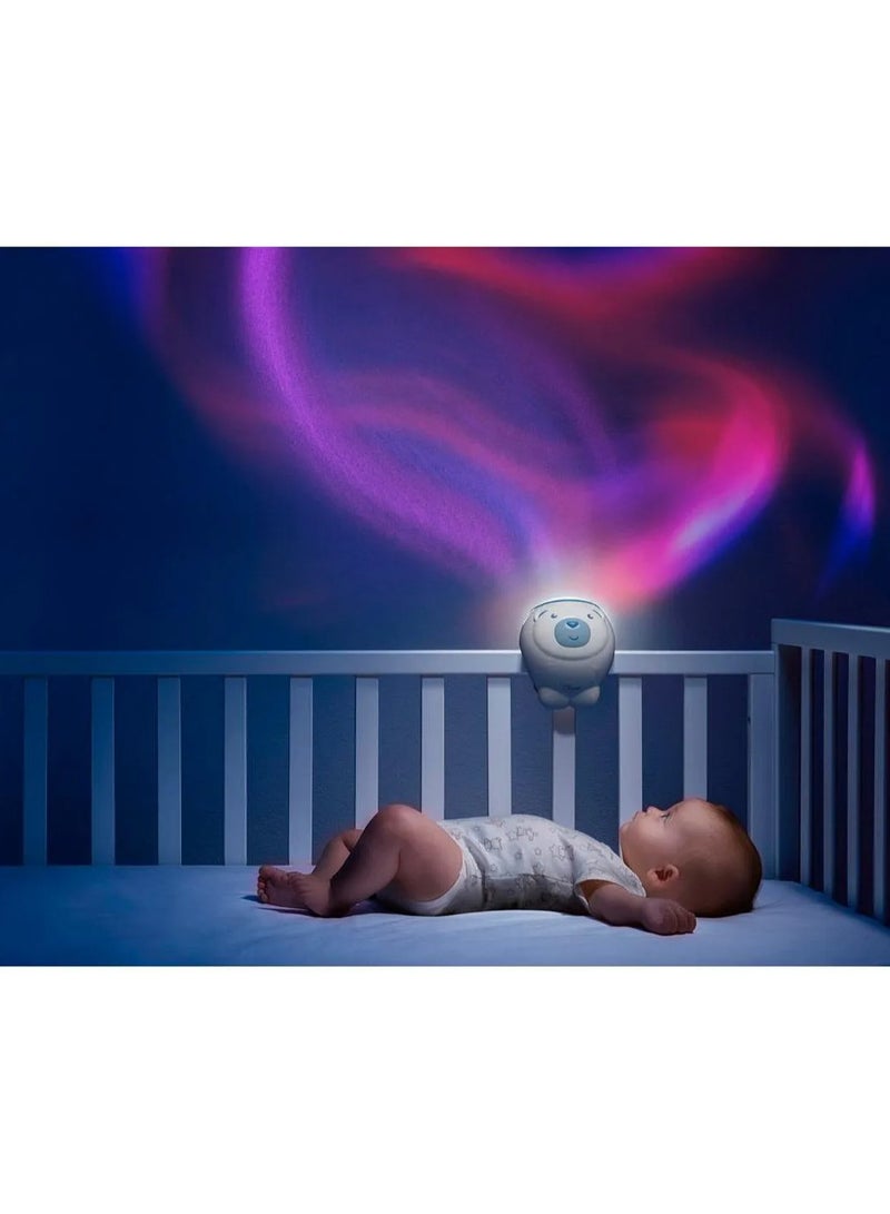 Chicco Polar Bear Projector Light - Pink , 0M , Northern Lights Effect, 30 Min Classical Music/Nature Sounds, 2 Levels - Image 3