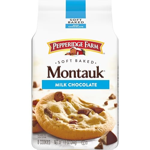 Pepperidge Farm Montauk Soft Baked Milk Chocolate Chunk Cookies, 8.6 Oz Bag (8 Cookies) - Image 1
