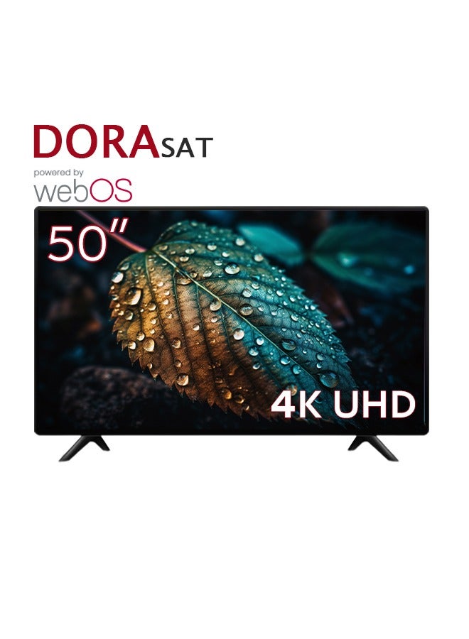 دورا سات  شاشة ذكية 50 بوصة بنظام تشغيل ويب اس - دقة فائقة الوضوح 4K - موديل DST50U + حامل جداري مجاني - Image 1