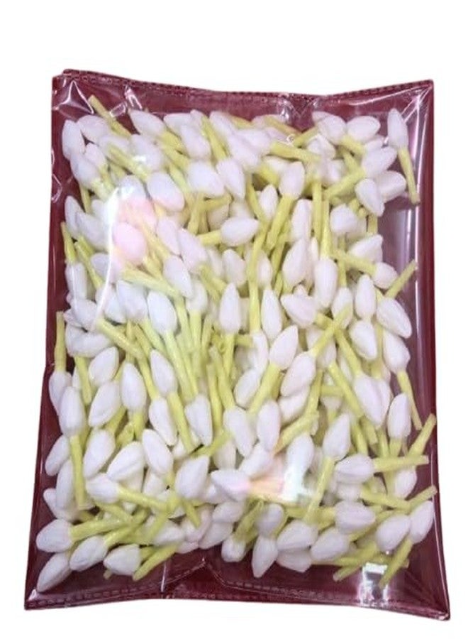 BestUBuy Artificial Tissue Jasmine Flower Buds, White and Yellow, Wedding Decoration, 100 Pieces
