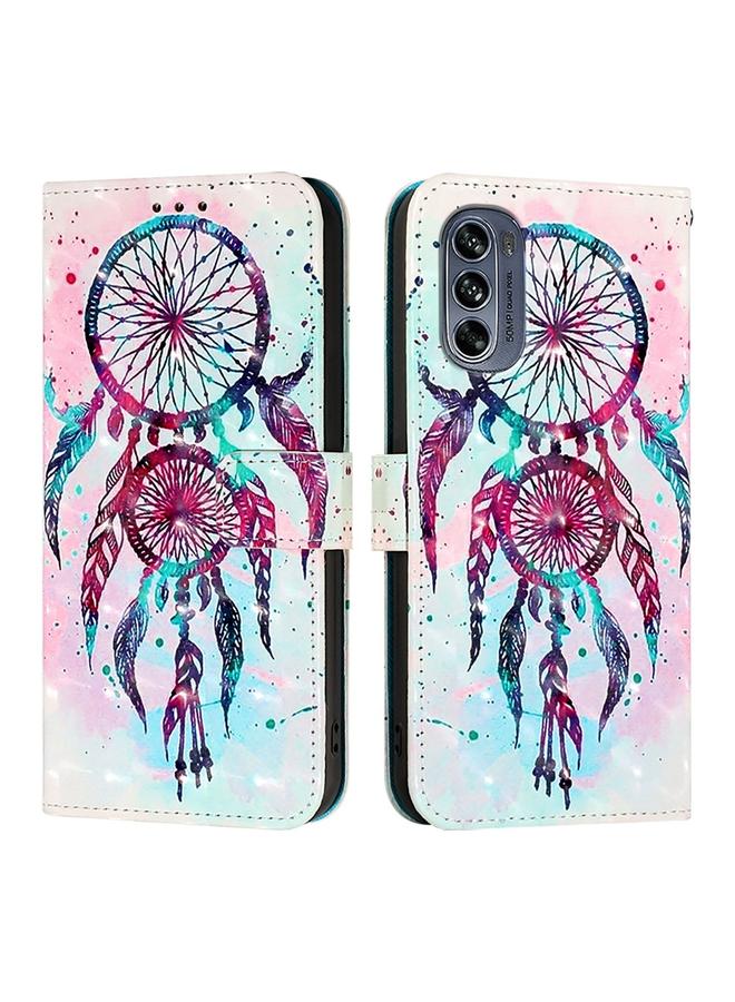 اس-توب جراب لهاتف Motorola Moto G62 5G عالمي / هندي، جراب هاتف جلدي أفقي قابل للطي برسومات ثلاثية الأبعاد - Image 2