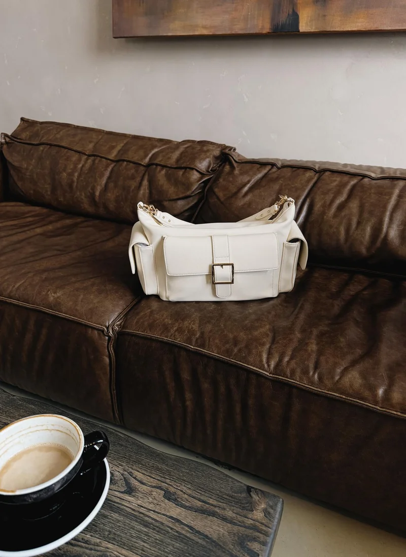 ليتشي حقيبة مستطيلة ذات جيوب كبيرة