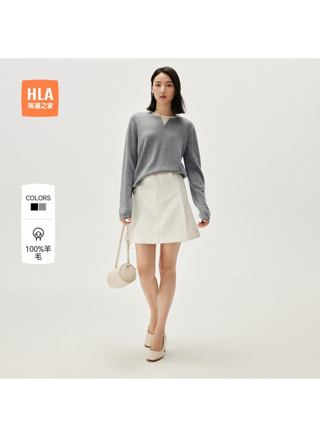 HLA سويتر نسائي من الصوف بتصميم أنيق وذكي من قطعتين لفصلي الربيع والخريف - Image 2