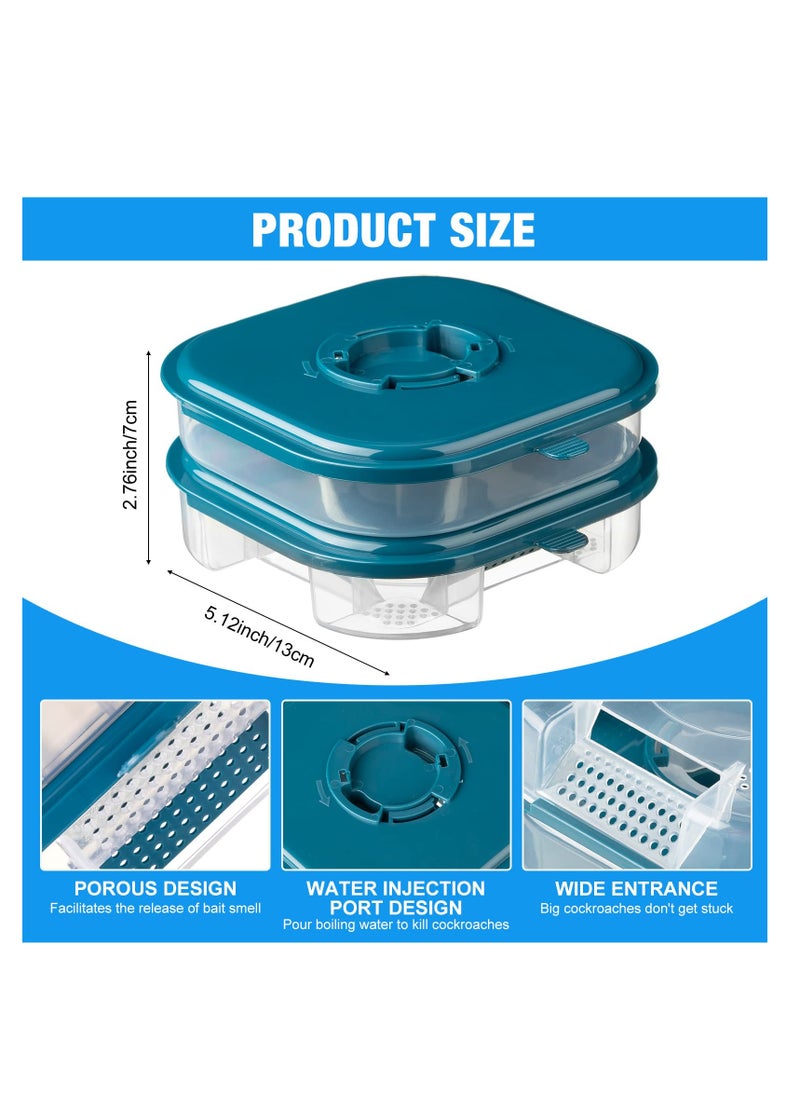 SYOSI Cockroach Trap Double, Roach Killer Indoor Infestation Efficient, Layer Roach Trap, Reusable Safe Cockroach Killer for Ants Pet Outdoor Indoor Home, Large Opening Design (2 Pieces)  - Image 3