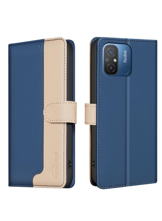 Case For Xiaomi Poco C55 / Redmi 12C Color Matching RFID Anti-theft Leather Phone Case