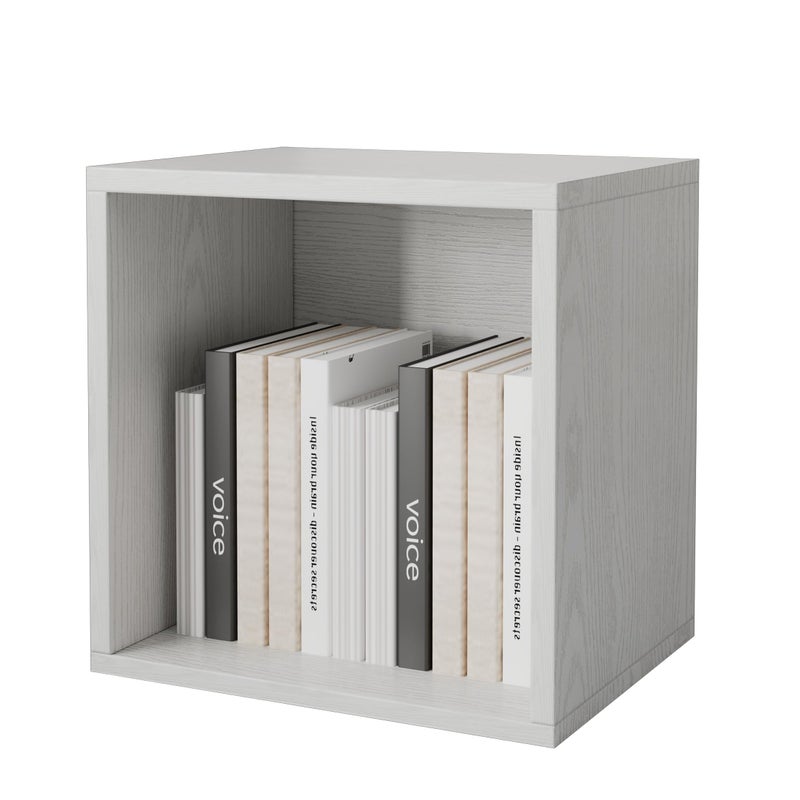 FUSUNBAO Magic DIY Cube Storage Organizer Stackable Cubes for Home Books Clothes Toy-Modular Cubby Storage System-Office Cubical-Bookcase Closet (French Oak,Drawer Cube) - Image 1