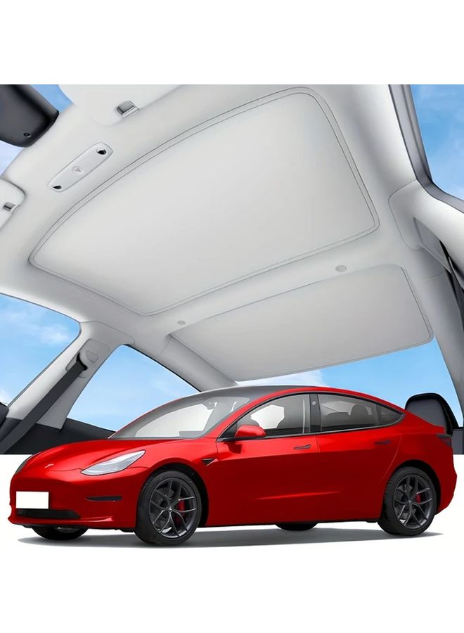 Tesla Model 3 واقي فتحة سقف معزز أسود - حجب 99% للأشعة فوق البنفسجية - تركيب سهل - متين - Image 2