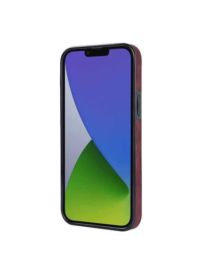اس-توب جراب هاتف من الجلد بتصميم عتيق لهاتف iPhone 14 Plus مع حامل حلقي - Image 2
