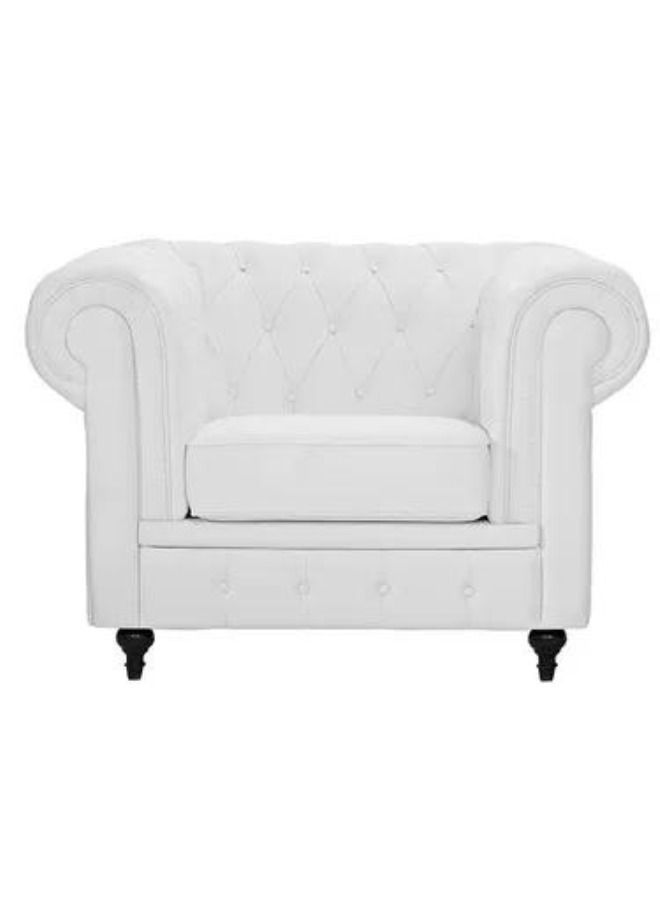 مهارة البحر أريكة تشيستر هيل مفردة من القماش ، بيضاء