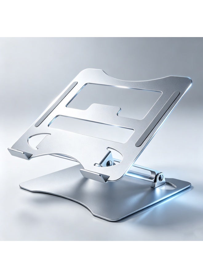 Adjustable Portable Folding Laptop Stand ,Laptop Stand Aluminum Alloy Adjustable Eye Level Ergonomic Height Laptop Riser Holder Compatible - Image 1