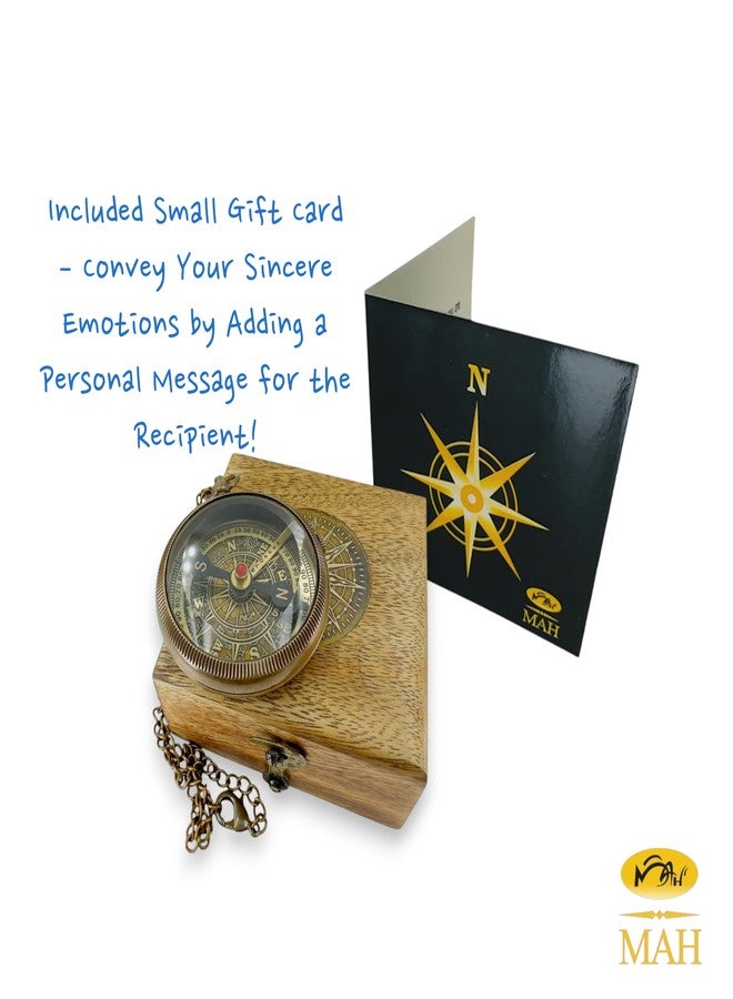 MAH True North Compass – Go Confidently in the Direction of Your Dreams – Embossed Brass Compass – Graduation, Confirmation, Birthday, Motivational Gift for Him, Her, Students, Boys, Girls, High School - Image 4