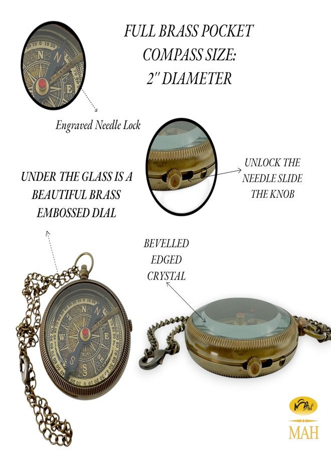 MAH True North Compass – Go Confidently in the Direction of Your Dreams – Embossed Brass Compass – Graduation, Confirmation, Birthday, Motivational Gift for Him, Her, Students, Boys, Girls, High School - Image 5