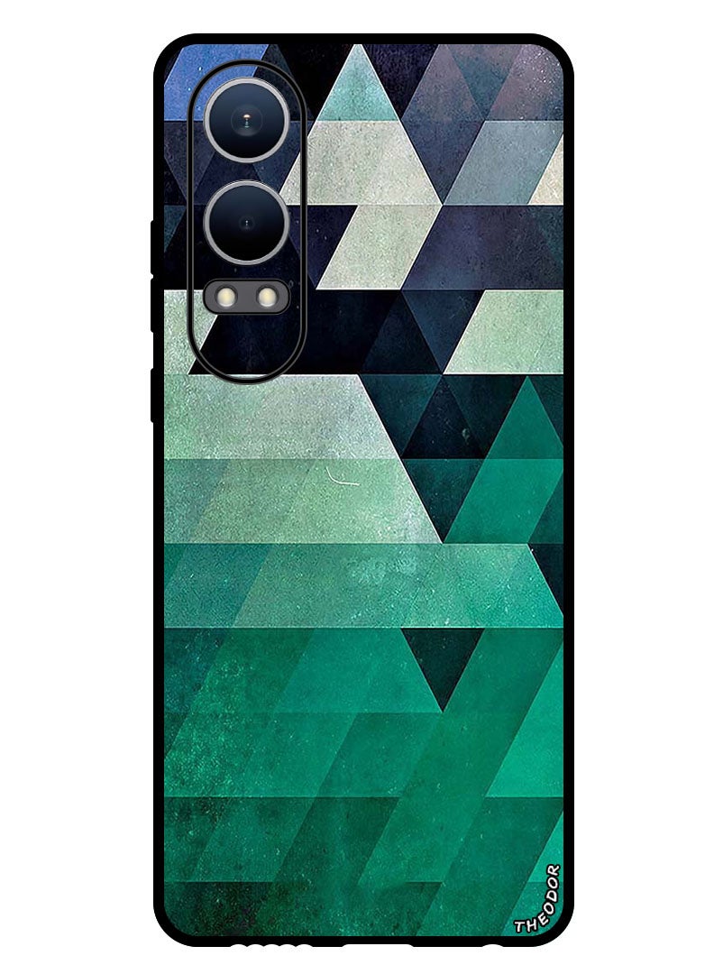 Theodor Protective Case Anti Scratch Shock Proof Bumper Cover For Oppo K12x (China) Triangle Seacolor Pattern - Image 1