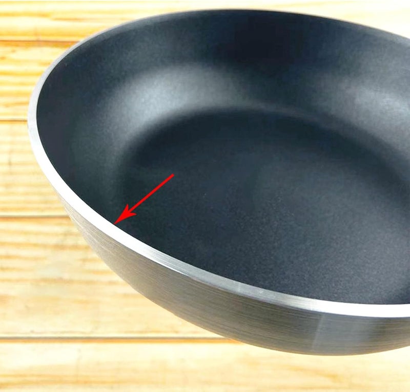 Aluminium Alloy Frying Pan Skillet, Non Stick Deep Frying Pan for Induction Cooktops, 3.5lb Lightweight and Durable - Even and Fast Heating, Large Capacity for Hotel and (28cm) - Image 5
