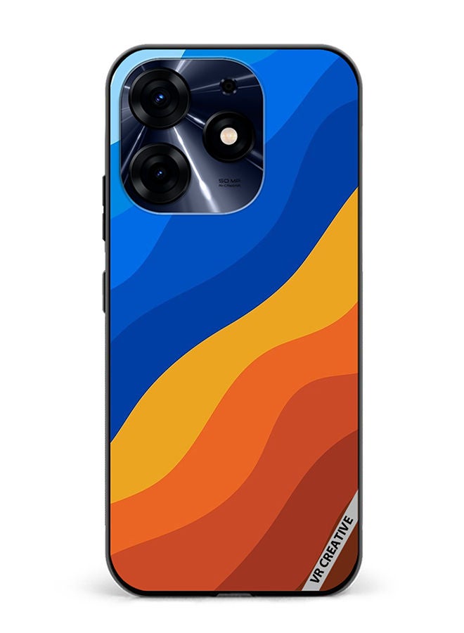 VR CREATIVE Protective Case Cover For Tecno Spark 10 Pro Waves Design Multicolour - Image 1