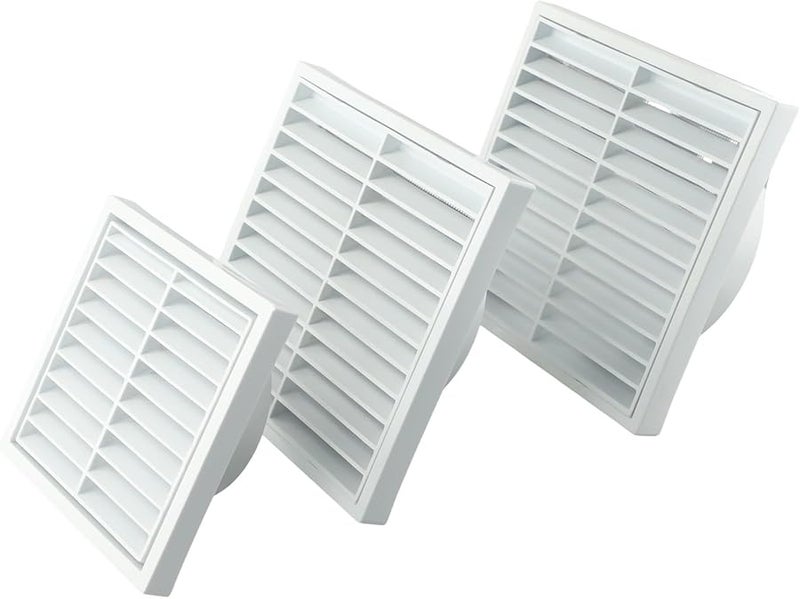 150mm Vent Grille Air Outlet Cover With Steel Mesh For Wall Eave Installation PP Material - Image 4