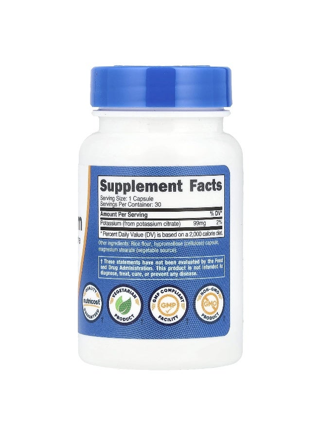 Nutricost نوتريكوست، بوتاسيوم، 99 ملغ، 30 كبسولة - Image 2