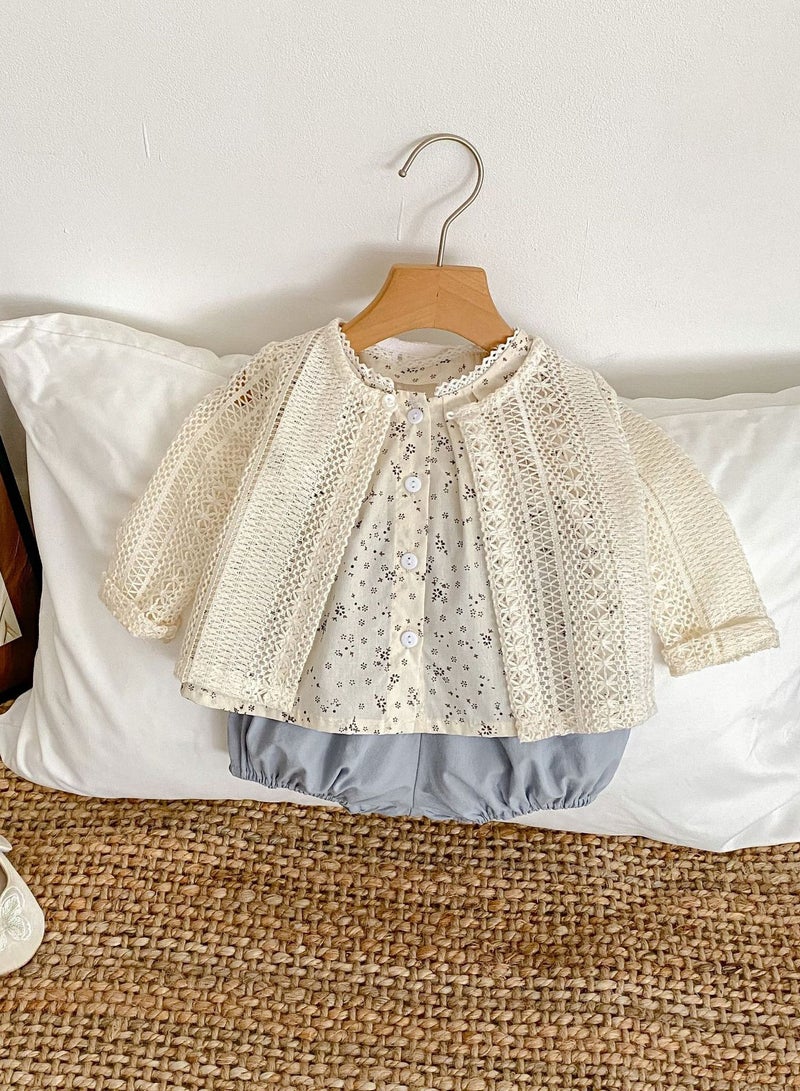Bafanou Bafanou Summer Infant Girls Floral Printed Clothes Sets Baby Top Shorts 2 pcs Set Newborn Sleeveless Cotton Clothing  - Image 5
