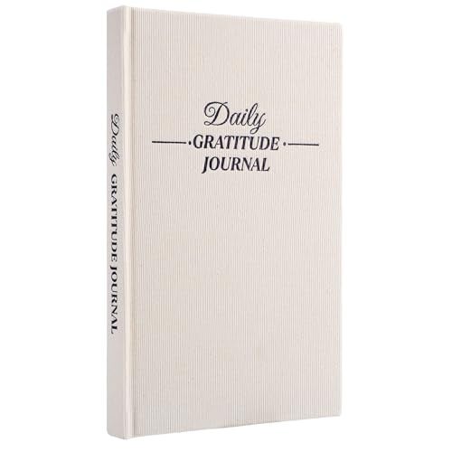 Thboxes Daily Gratitude Journal for Women & Men, 8.4 X 5.7 Inch Undated, 5 Minute Journal for Happiness, Mindfulness, Reflection, Daily Affirmations, Off White - Image 1