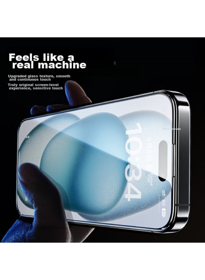Koolife Tempered Glass Screen Protector For Iphone 15 Pro, Full Coverage Glass Film For Apple 15 Pro, Anti-dust, Hd, Ultra-thin, Shatterproof, Fingerprint-resistant - Image 5