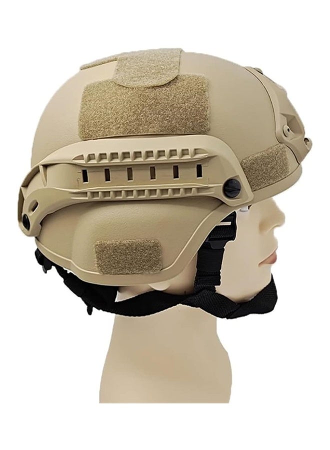 DUNISO Tactical Riding Helmet，Outdoor Adjustable Padded Helmet,Fast Helmet with Ear Protection and Side Rail，Suitable for Outdoor Sports,Khaki - Image 3