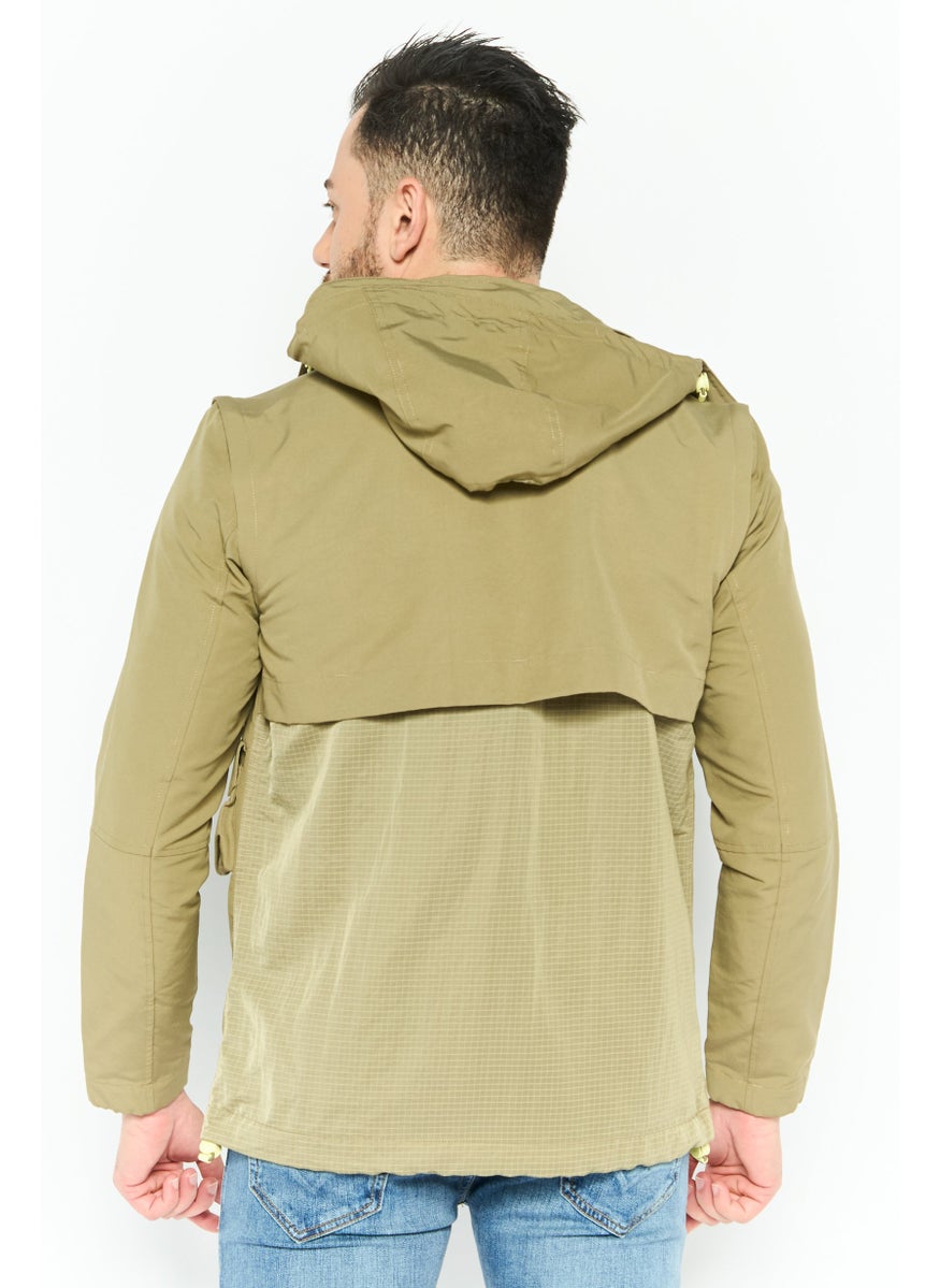 Men Brand Logo Hooded Jacket, Olive - pzsku/ZBB691AB3EDC7D6BE4AC0Z/45/_/1737642185/7017d330-7ad3-4a98-8d41-969b80a6c0cb