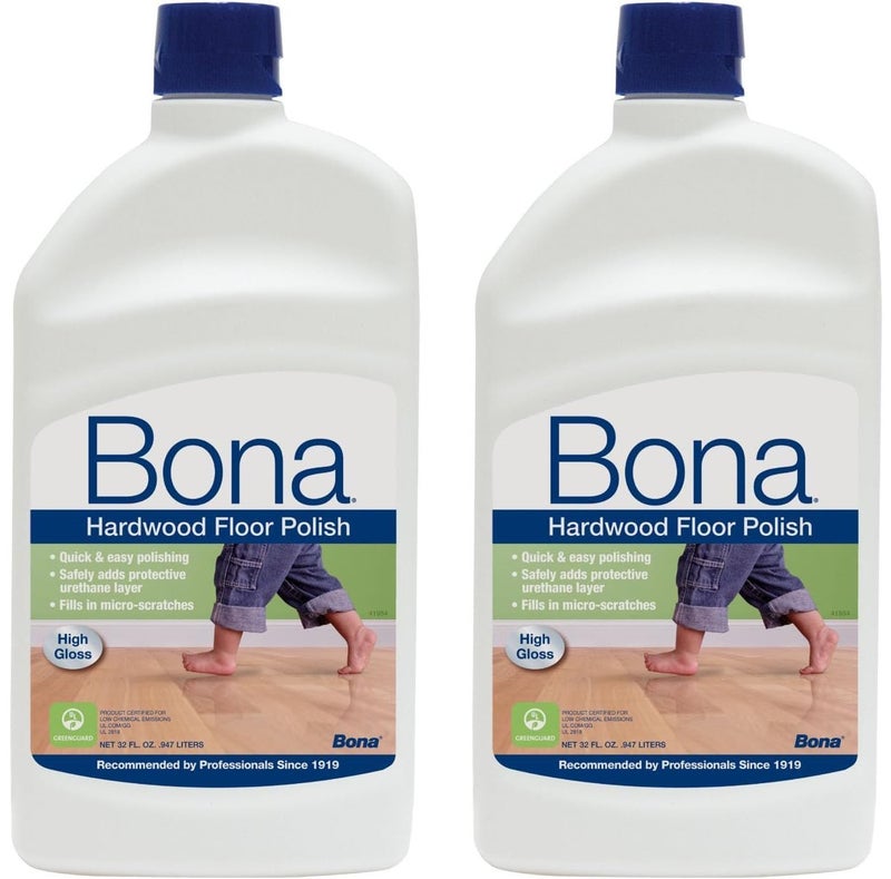 Hardwood Floor Polish- High Gloss - Value Pack of 32 Ounces (Two Pack)