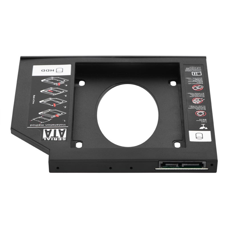 محول SATA HDD SSD بحجم 2.5 إنش، سماكة 9.5 مم و12.7 مم - حامل قرص صلب بتوصيل مباشر قابل للتبديل السريع للابتوب، يدعم الإقلاع المزدوج. - Image 4