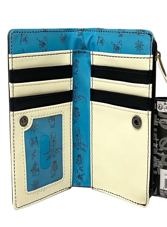 Loungefly Captain Hook Pirate Skull Peter Pan All-Over-Print Faux Leather Flap Wallet with Snap Closure - Image 3