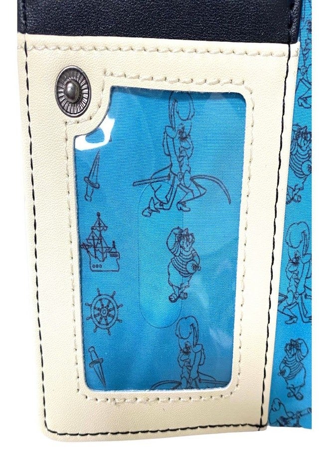 Loungefly Captain Hook Pirate Skull Peter Pan All-Over-Print Faux Leather Flap Wallet with Snap Closure - Image 4