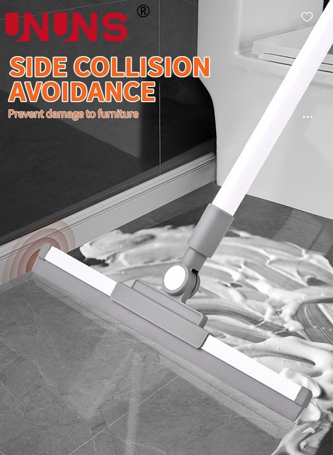 UNUNS Multifunction Magic Broom,Silicone Floor Squeegee Broom,Rubber Squeegee Sweeping Tool,4 in 1 Floor Scraping Sweeper Wiper For Bathroom,Shower,Kitchen Pet Hair Fur Marble Tile Glass Cleaning,Grey - Image 5