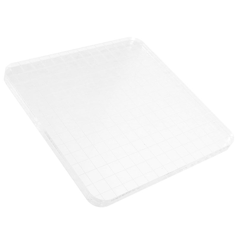 Acrylic Stamp Block 15x15cm With Grid Lines For Scrapbooking And DIY Crafts - Image 2