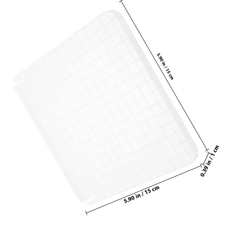 Acrylic Stamp Block 15x15cm With Grid Lines For Scrapbooking And DIY Crafts - Image 3