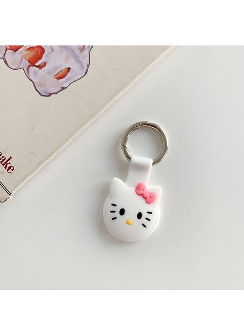 Customized Processing For Airtag Protective Case For Apple Airtag Protective Case Silicone Case Keychain Positioning-Color:KT Cat
