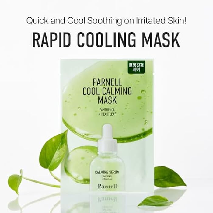 Parnell Panthenol Heartleaf Cool Calming Mask 10ea, korea skin care, korea beauty - Image 2