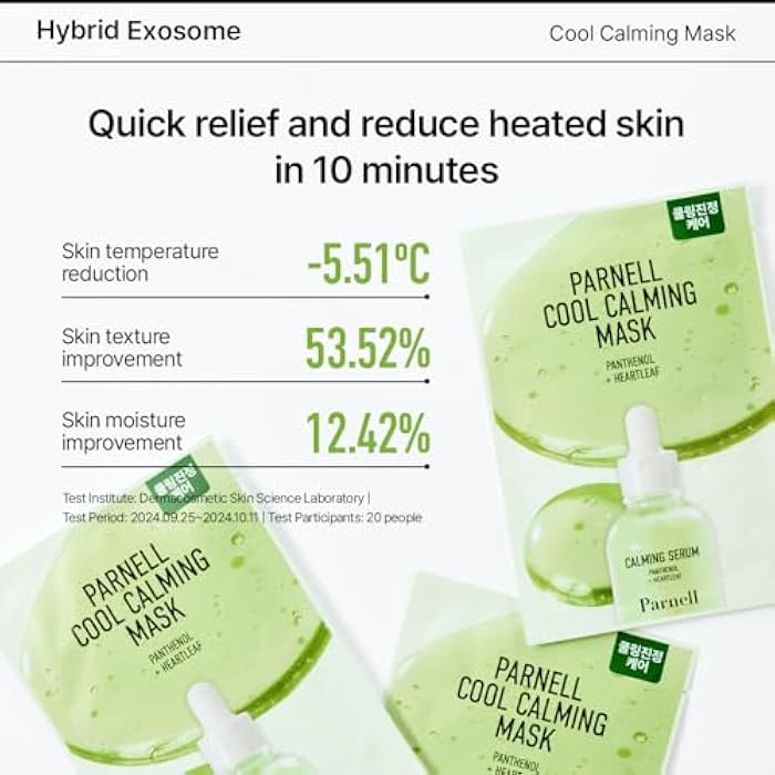 Parnell Panthenol Heartleaf Cool Calming Mask 10ea, korea skin care, korea beauty - Image 3